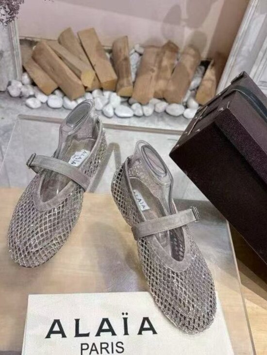 Alaia Shoes - 🍓🍓ALAÏA Crystal Mesh Mary Jane Flats🥑🥑